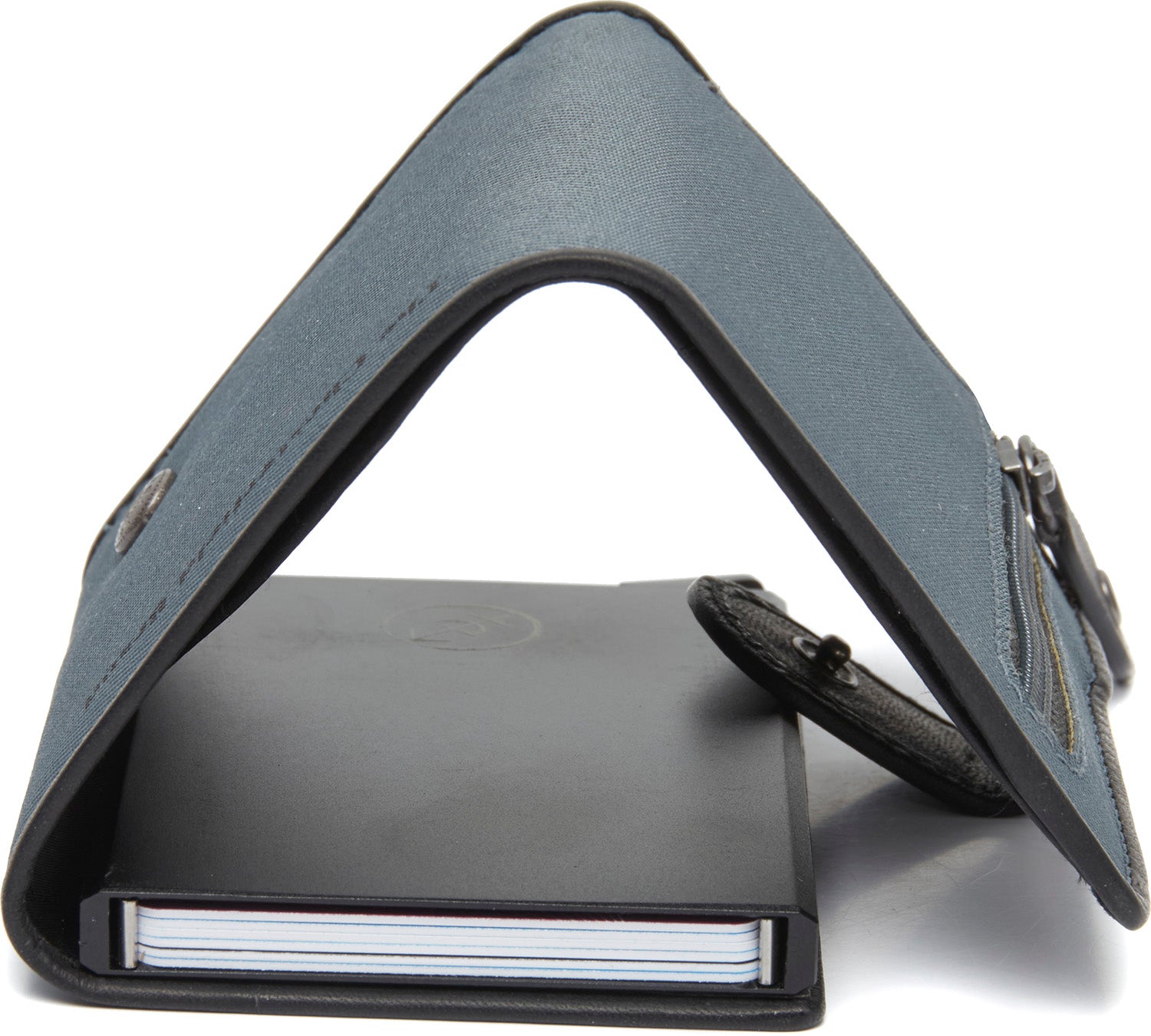 Leather Card Holder Light Grey Delsbo