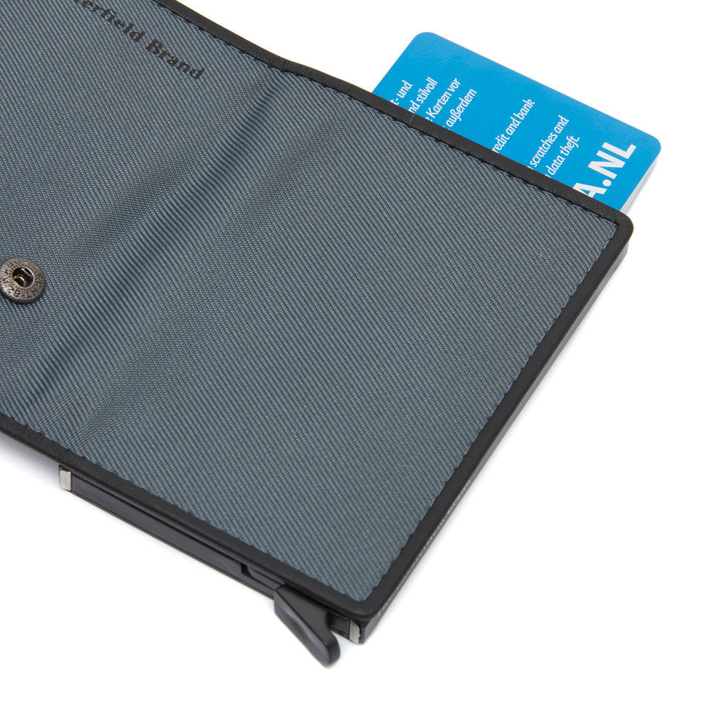 Leather Card Holder Light Grey Delsbo