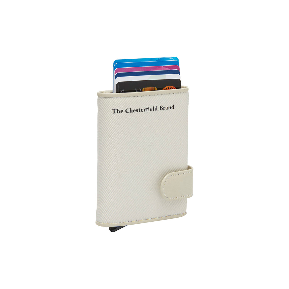 Leather Card Holder Off White Sabana