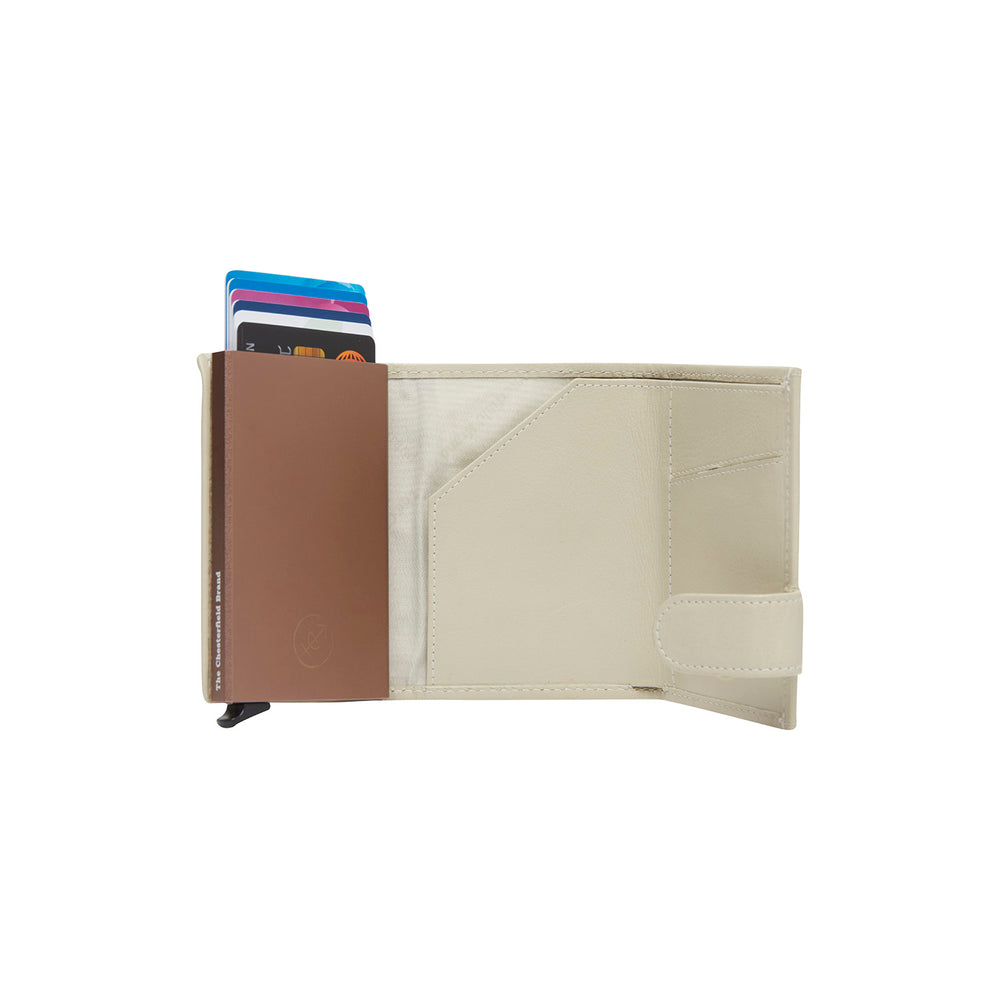 Leather Card Holder Off White Sabana