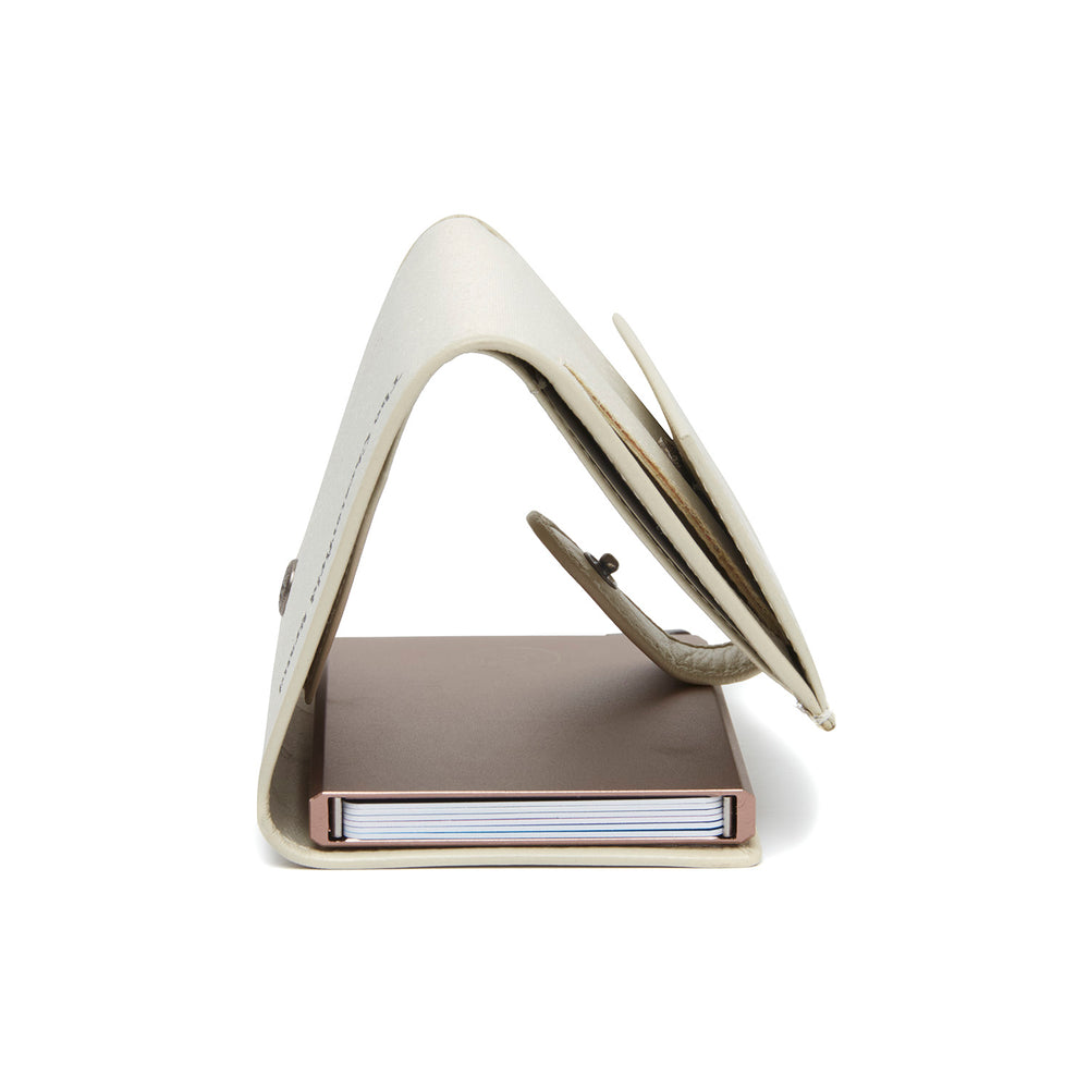 Leather Card Holder Off White Sabana