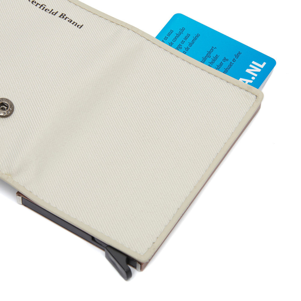 Leather Card Holder Off White Sabana