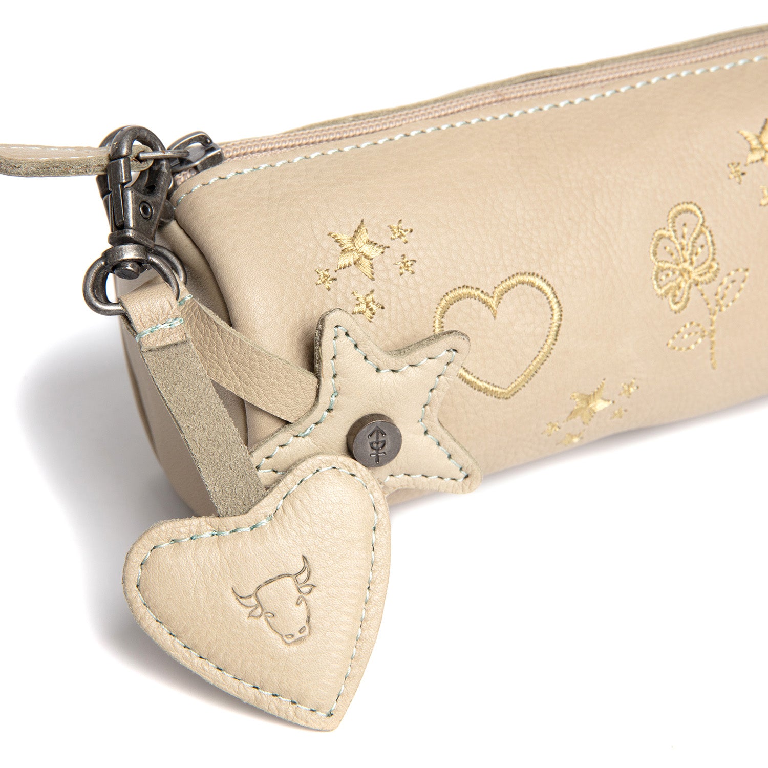 Leather Pencil Case Ocean Green Lilybell