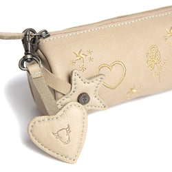 Étui à Crayons en Cuir Case Vert Océan Lilybell