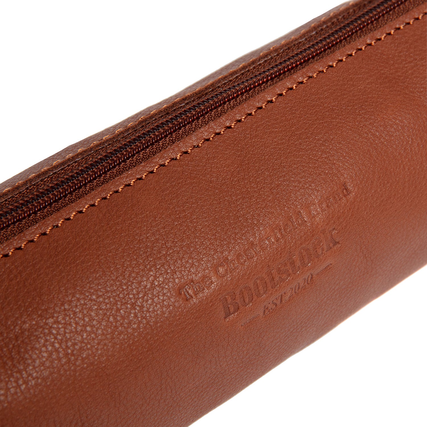 Leather Pencil Case Cognac Lilybell