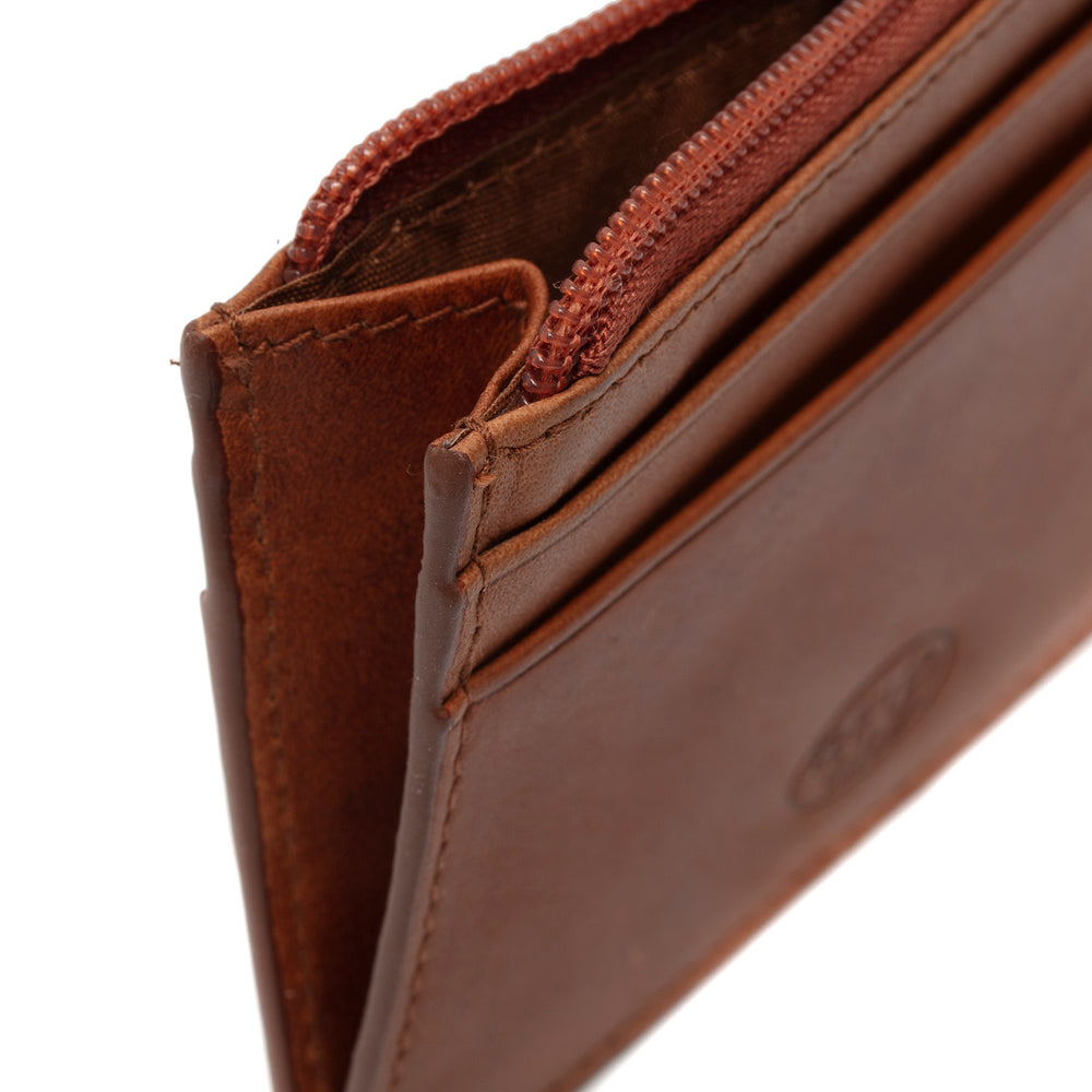 Leather Card Wallet Cognac