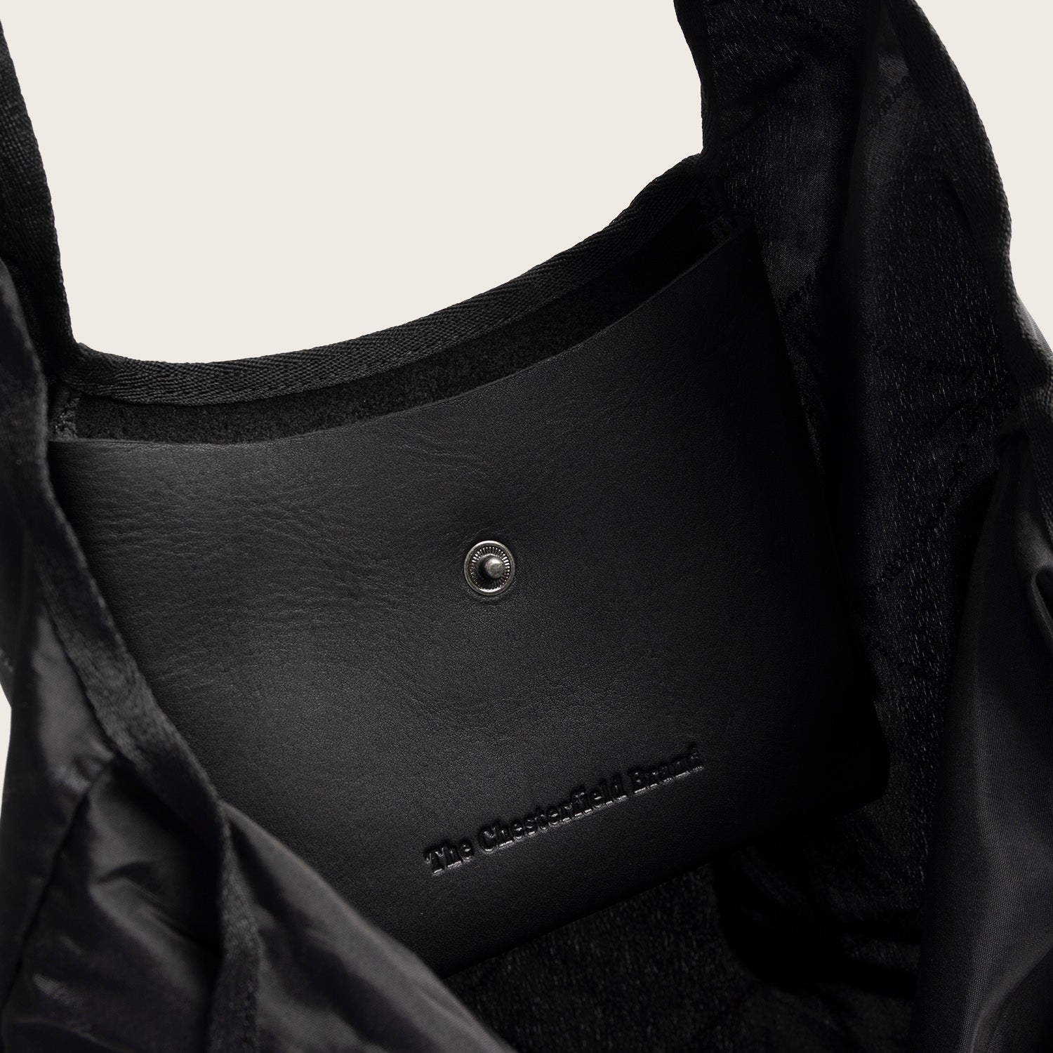 Leder Einkaufstasche Schwarz Linaya
