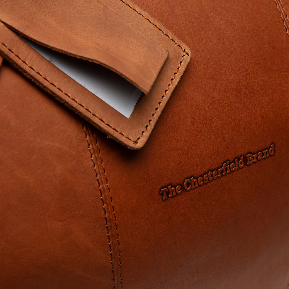 Leather Weekender Bag Cognac William