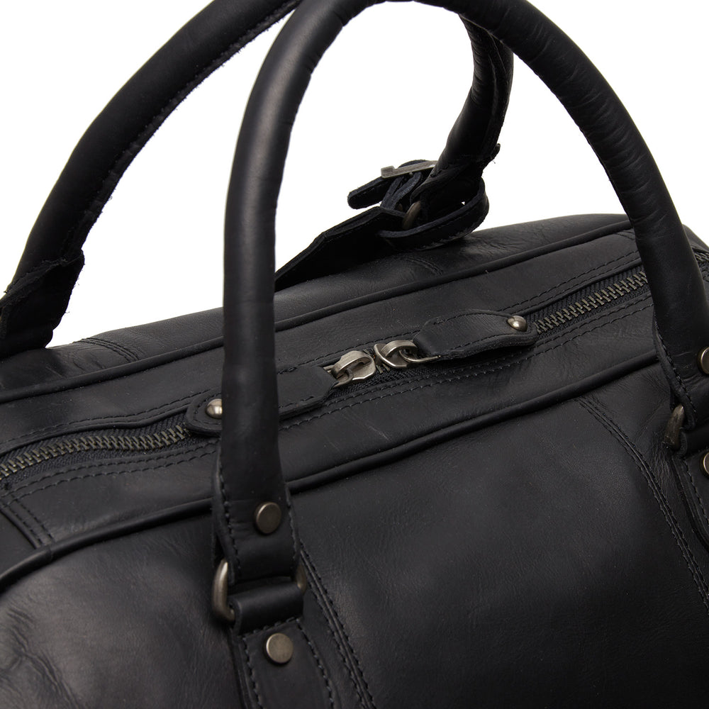 Leder Weekender Schwarz Liam