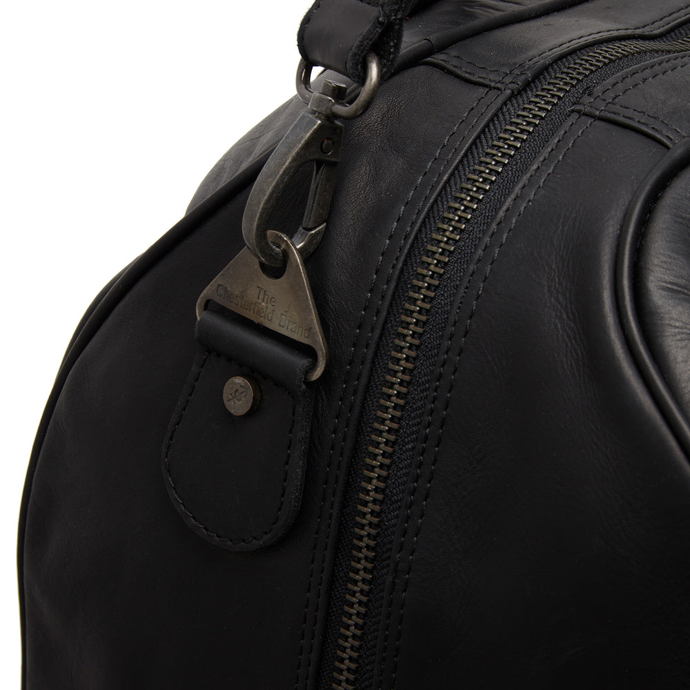 Leder Weekender Schwarz Liam