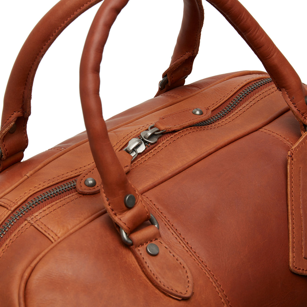 Leather Weekender Bag Cognac Liam