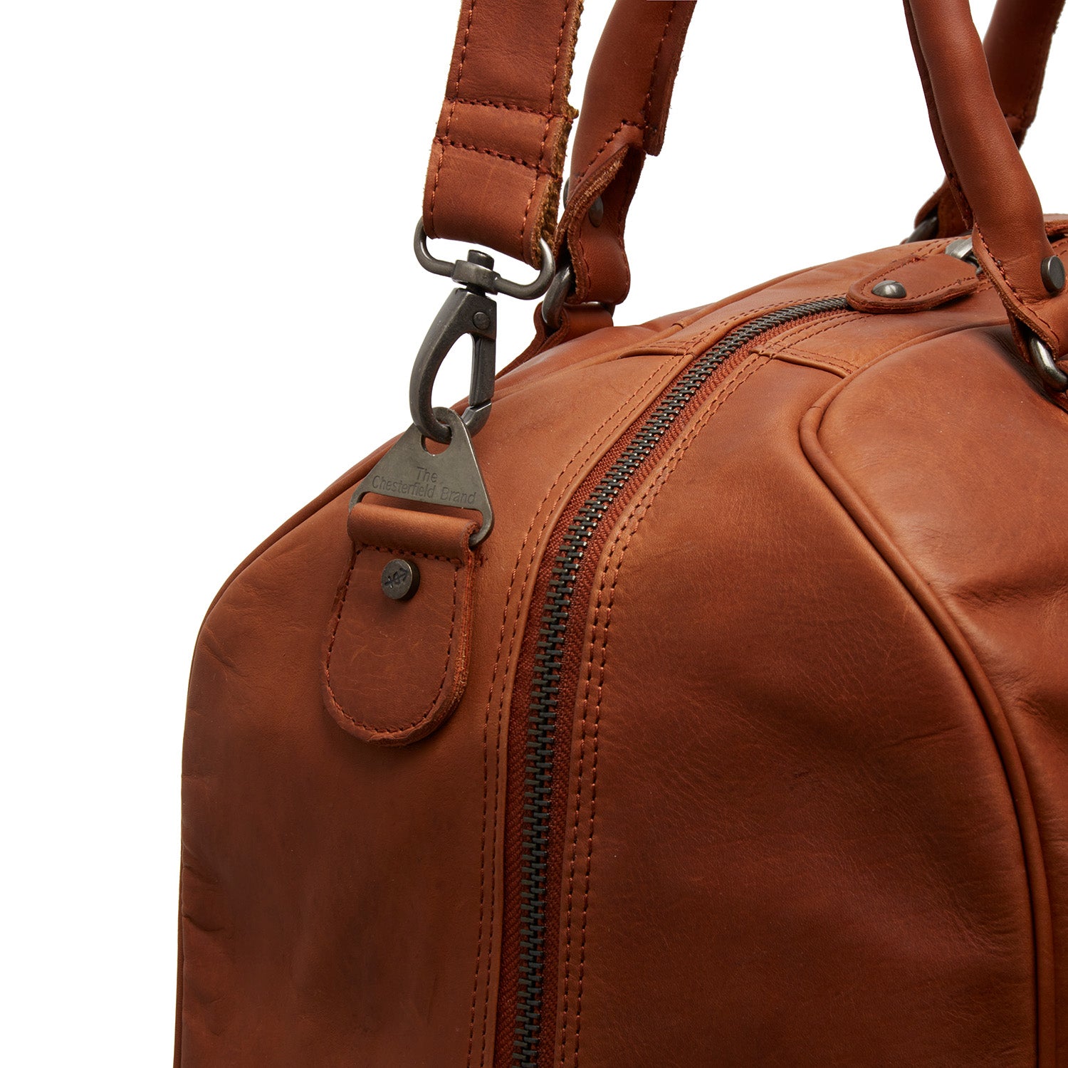 Leather Travel Bag Cognac Liam