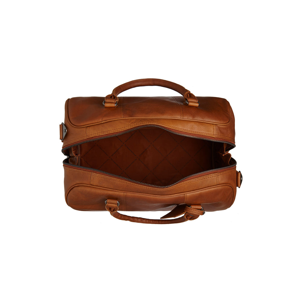 Leather Weekender Bag Cognac Liam