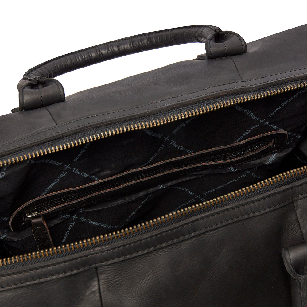 Sac Week-end en Cuir Noir Portsmouth