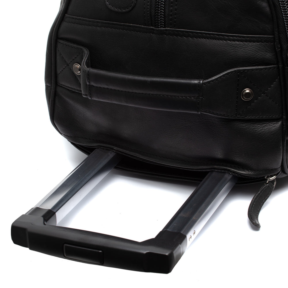 Leder Trolley Weekender Schwarz Jayven