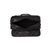 Leder Trolley Reisetasche Schwarz Jayven