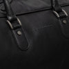 Leder Trolley Reisetasche Schwarz Jayven