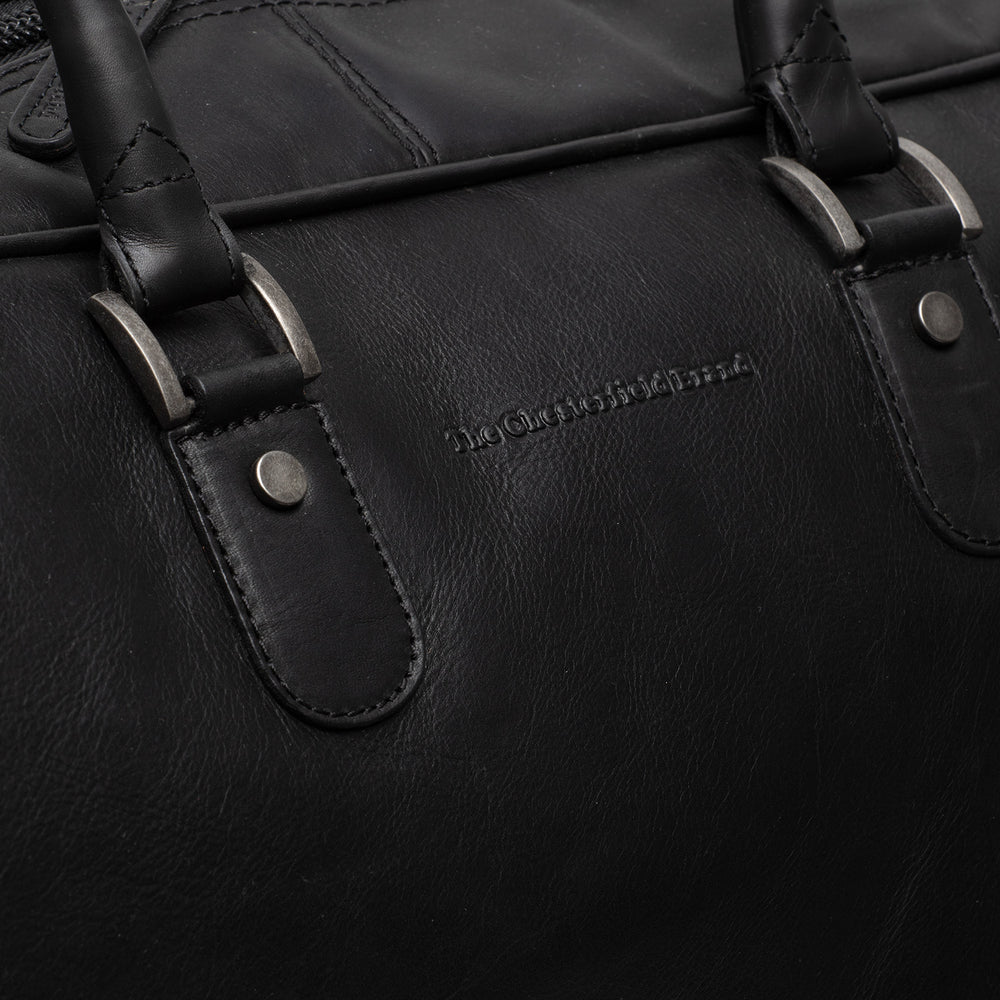 Leder Trolley Weekender Schwarz Jayven