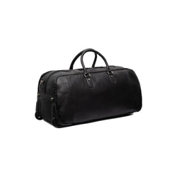 Leder Trolley Reisetasche Schwarz Jayven
