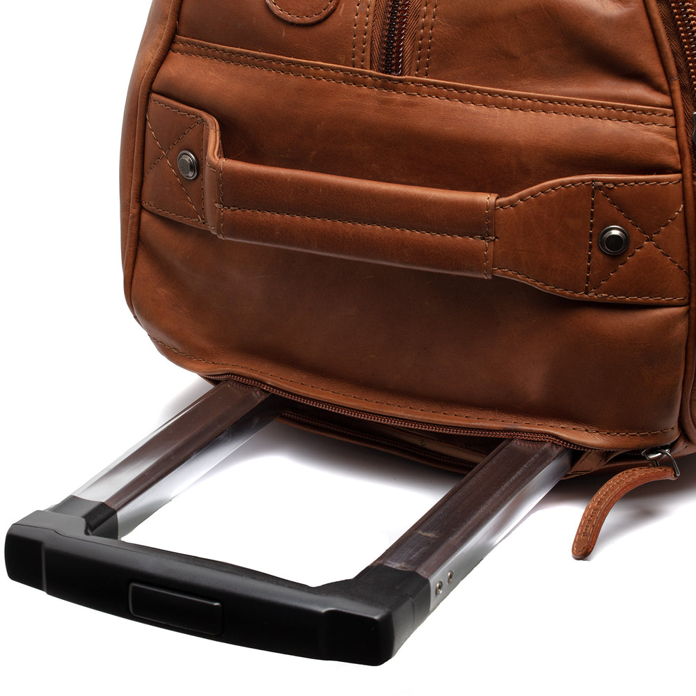 Leder Trolley Weekender Cognac Jayven