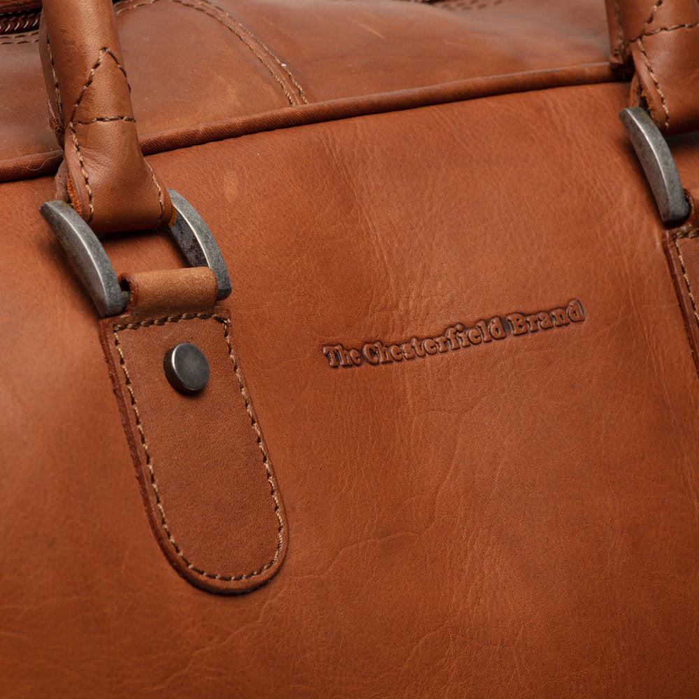 Leder Trolley Weekender Cognac Jayven
