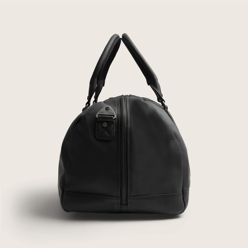 Leather Weekender Bag Black Perth