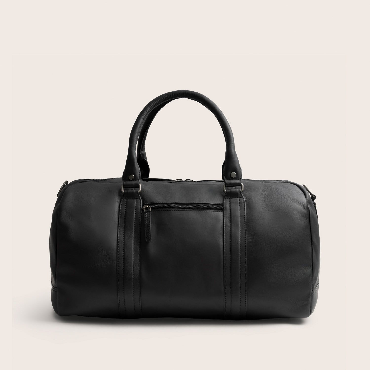 Sac Week-end en Cuir Noir Perth, vue de dos