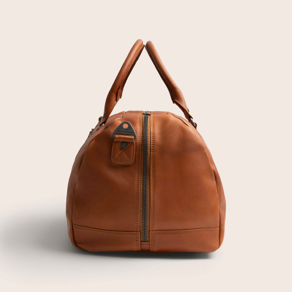Leather Weekender Bag Cognac Perth