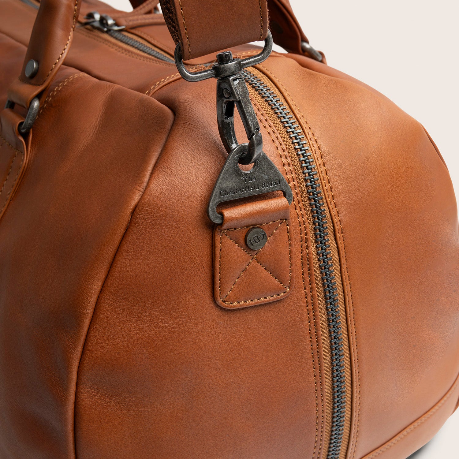 Leather Weekender Bag Cognac Perth