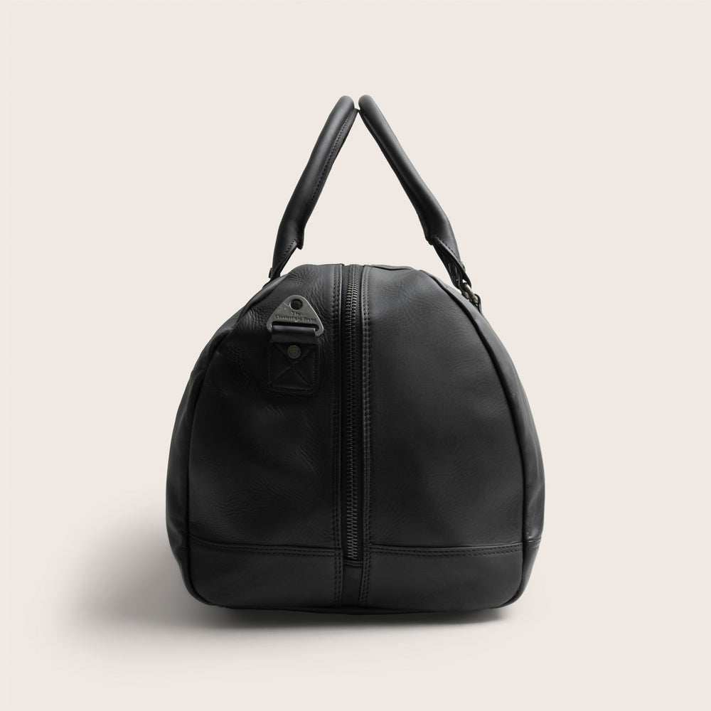 Leather Weekender Bag Black Melbourne