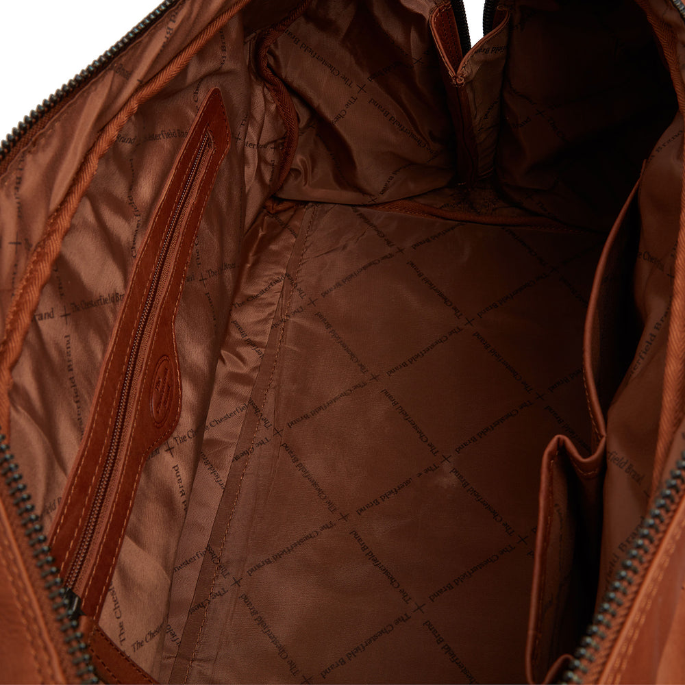 Leather Weekender Bag Cognac Melbourne
