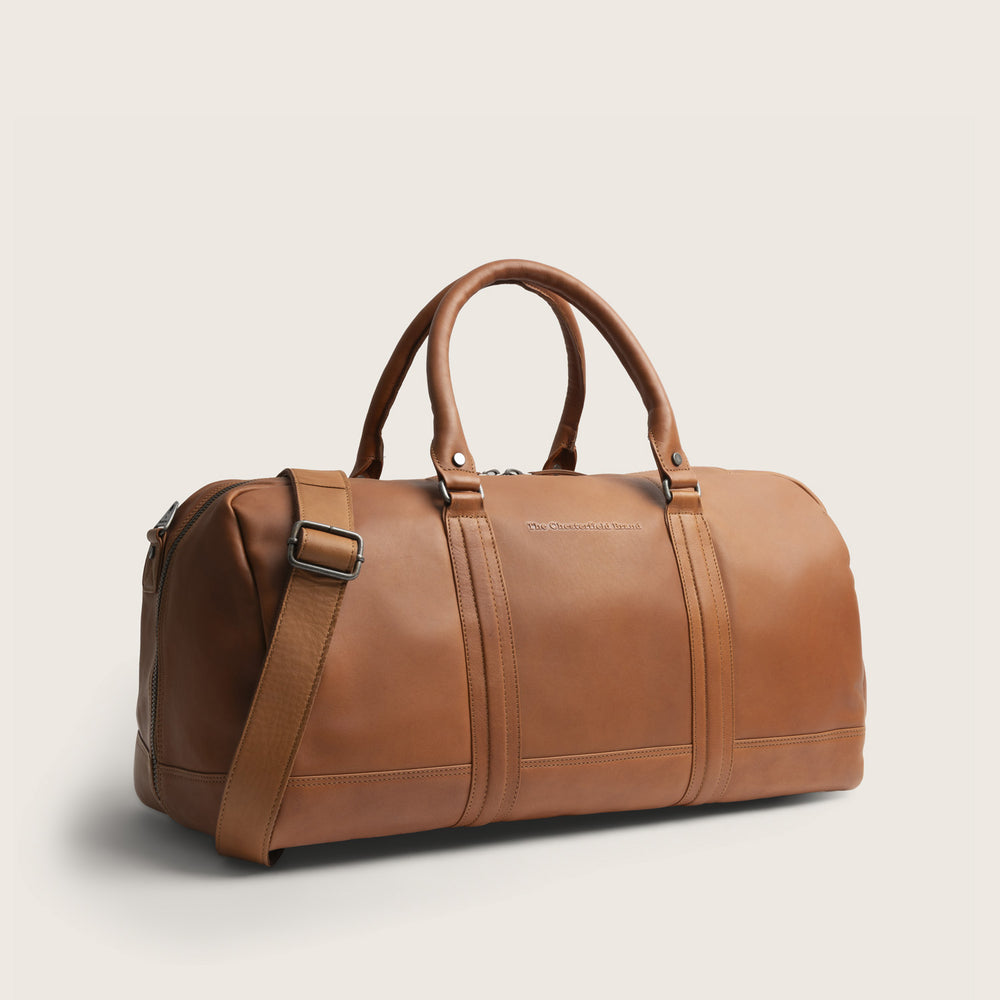 Leather Weekender Bag Cognac Perth