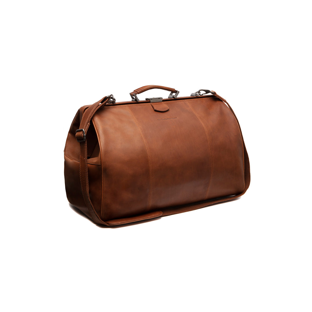 Leather Weekender Bag Cognac Corfu