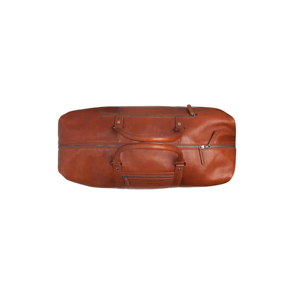 Leather Weekender Bag Cognac Cavoli