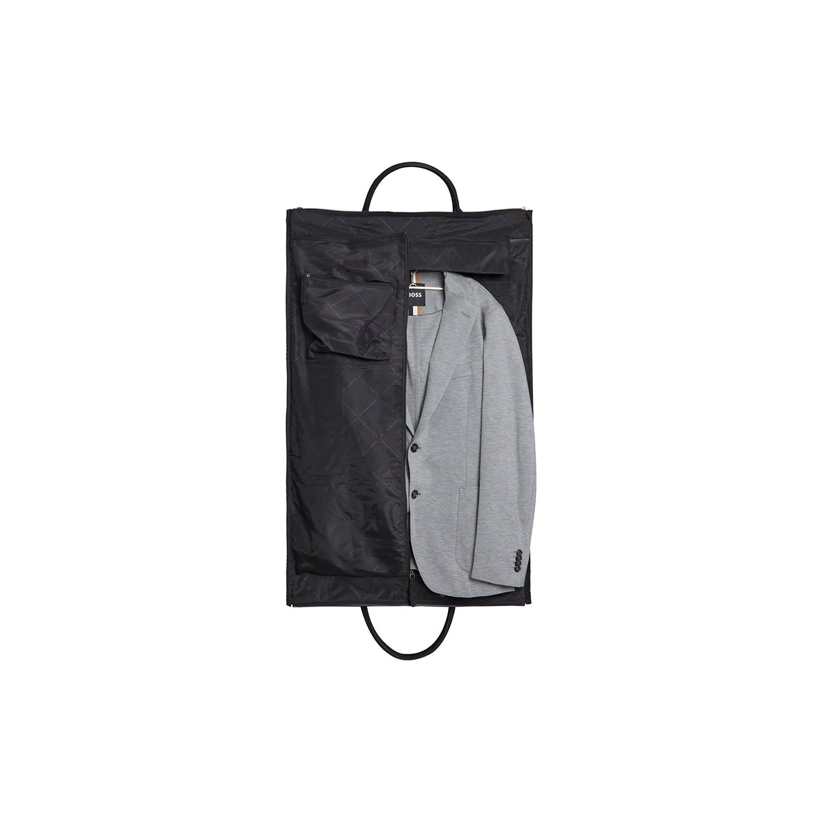 Leather Garment Bag Black Finlay