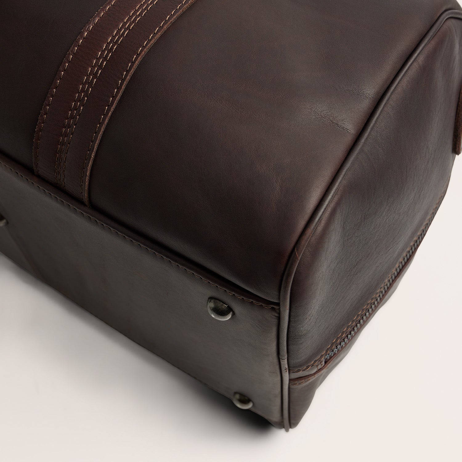 Leather Weekender Bag Brown Volenza