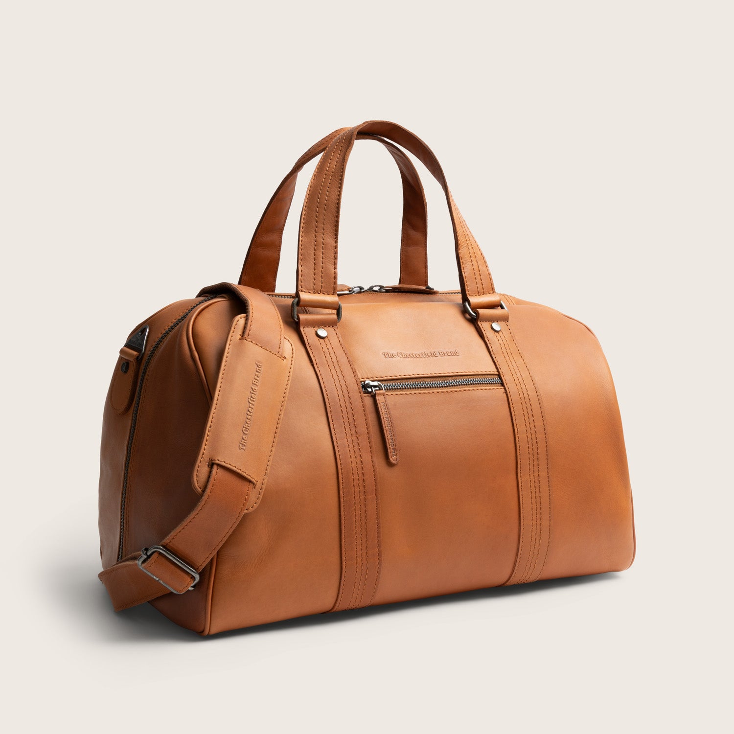 Leren Weekendtas Cognac Volenza