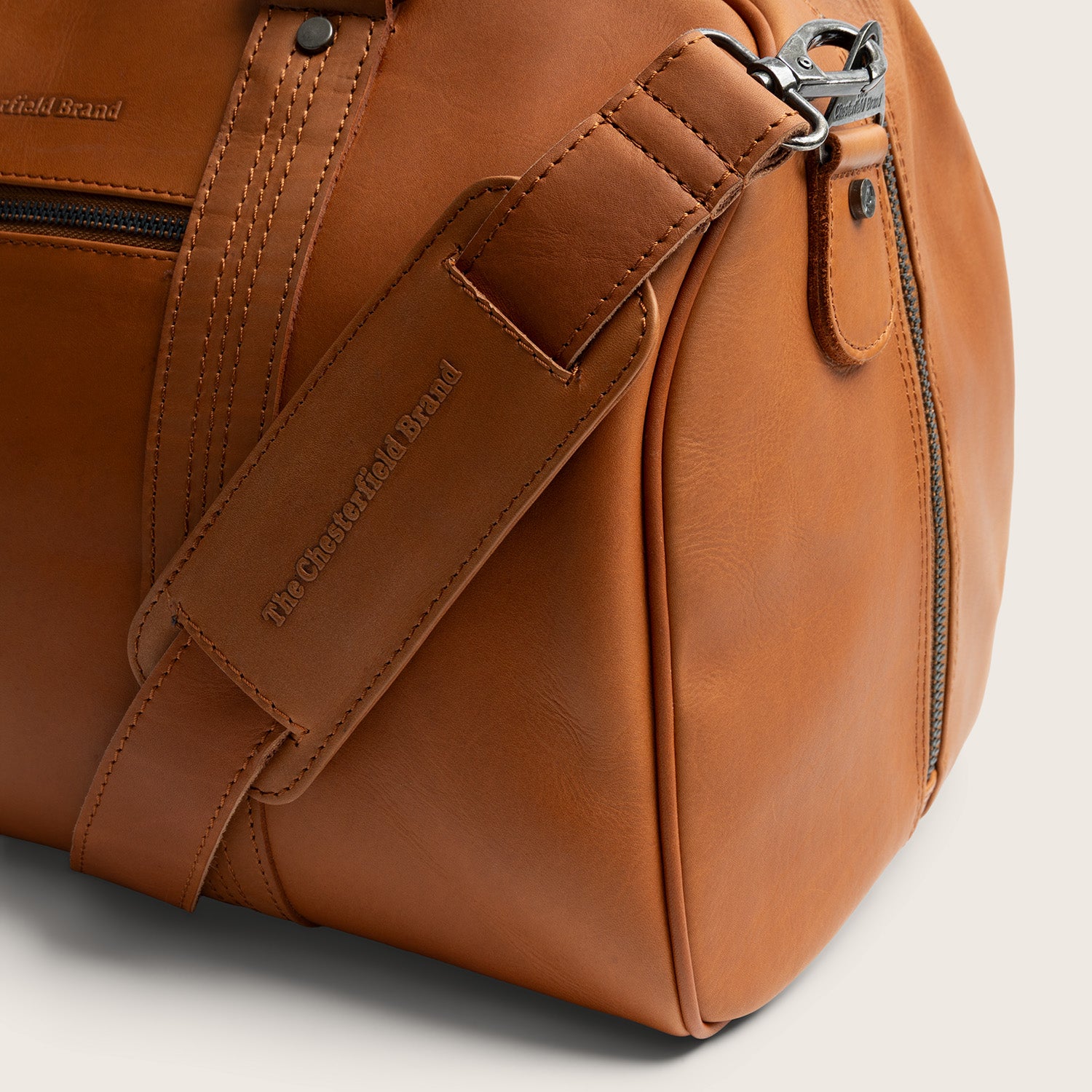 Leren Weekendtas Cognac Volenza