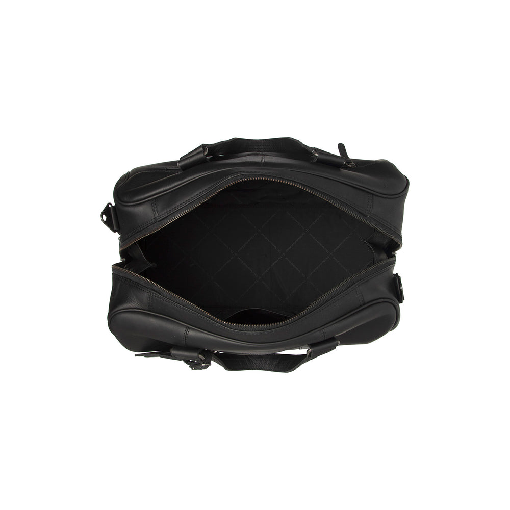 Leder Weekender Schwarz Volenza