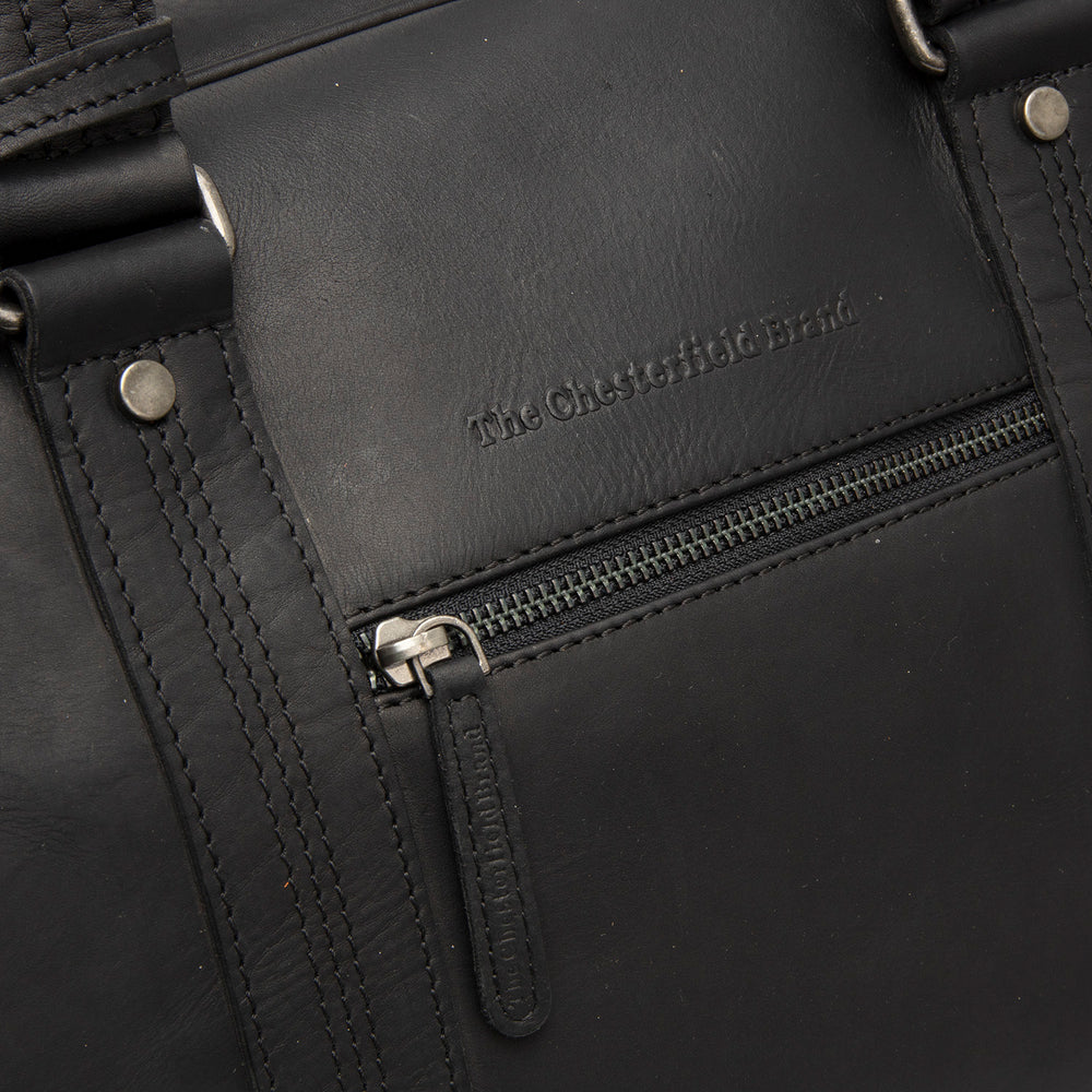 Leder Weekender Schwarz Volenza