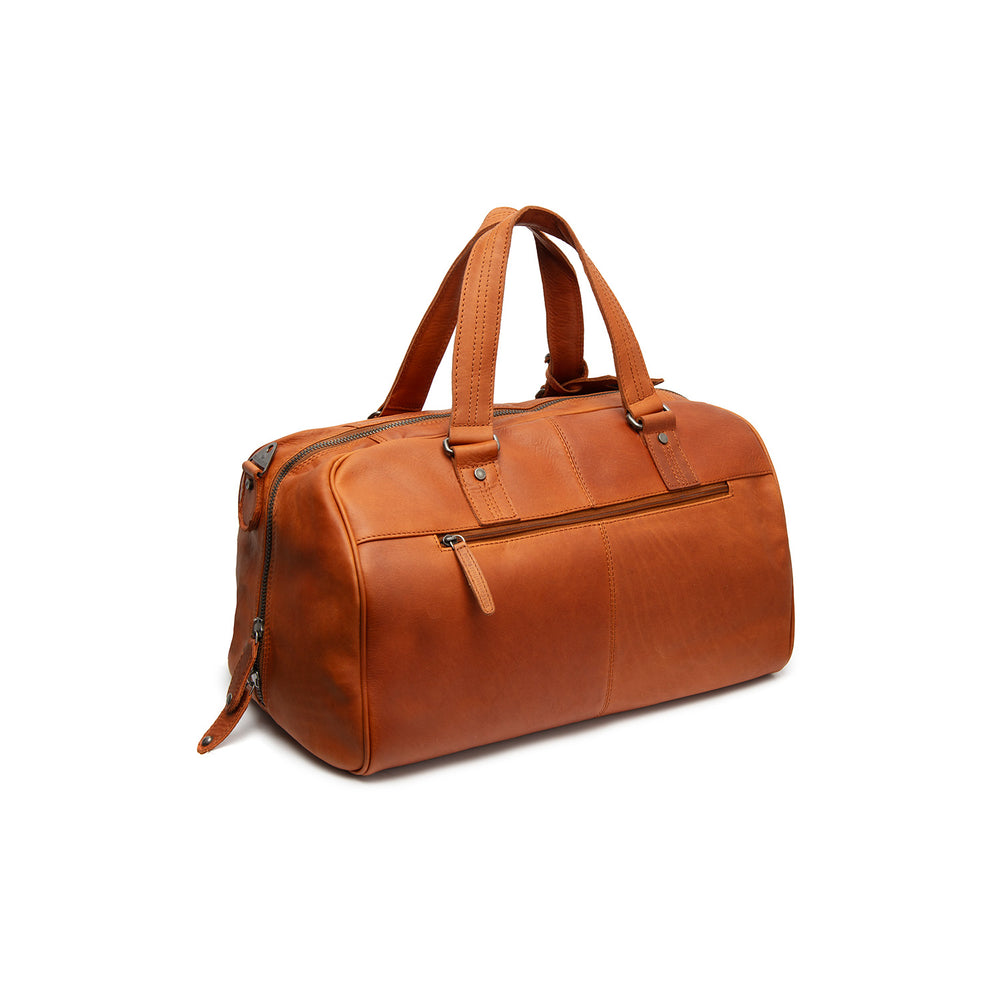 Leather Weekender Bag Cognac Volenza