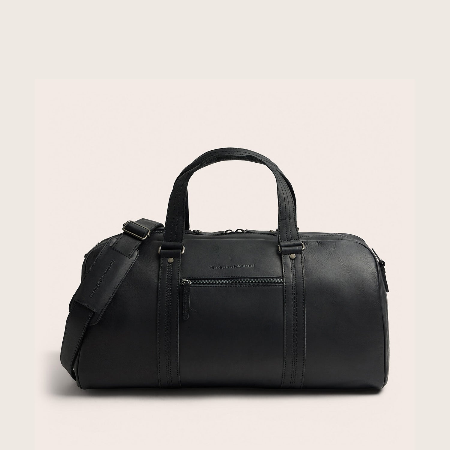 Leather Weekender Bag Black Rivaro