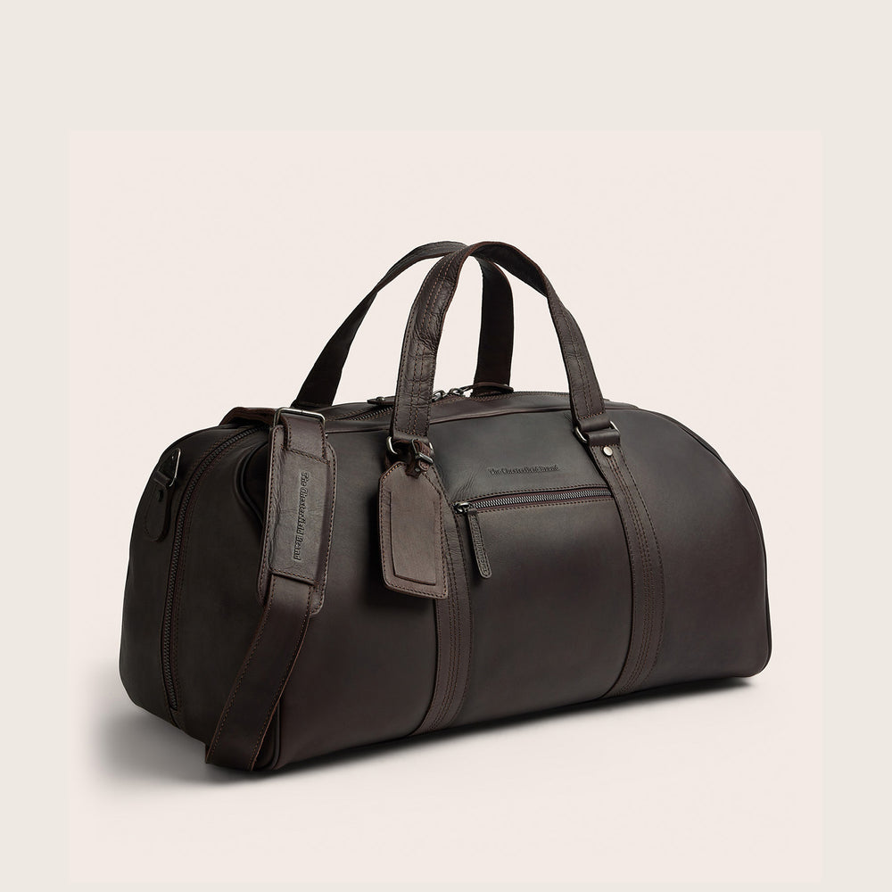 Leather Weekender Bag Brown Rivaro