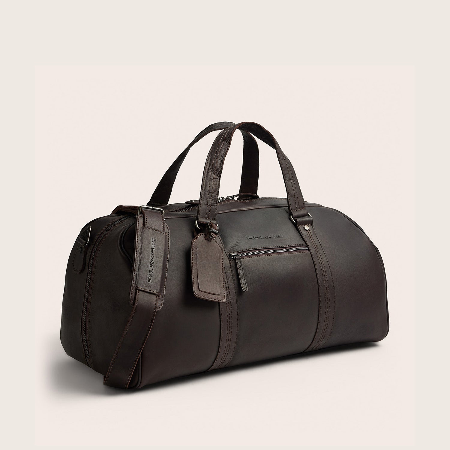 Leather Weekender Bag Brown Rivaro
