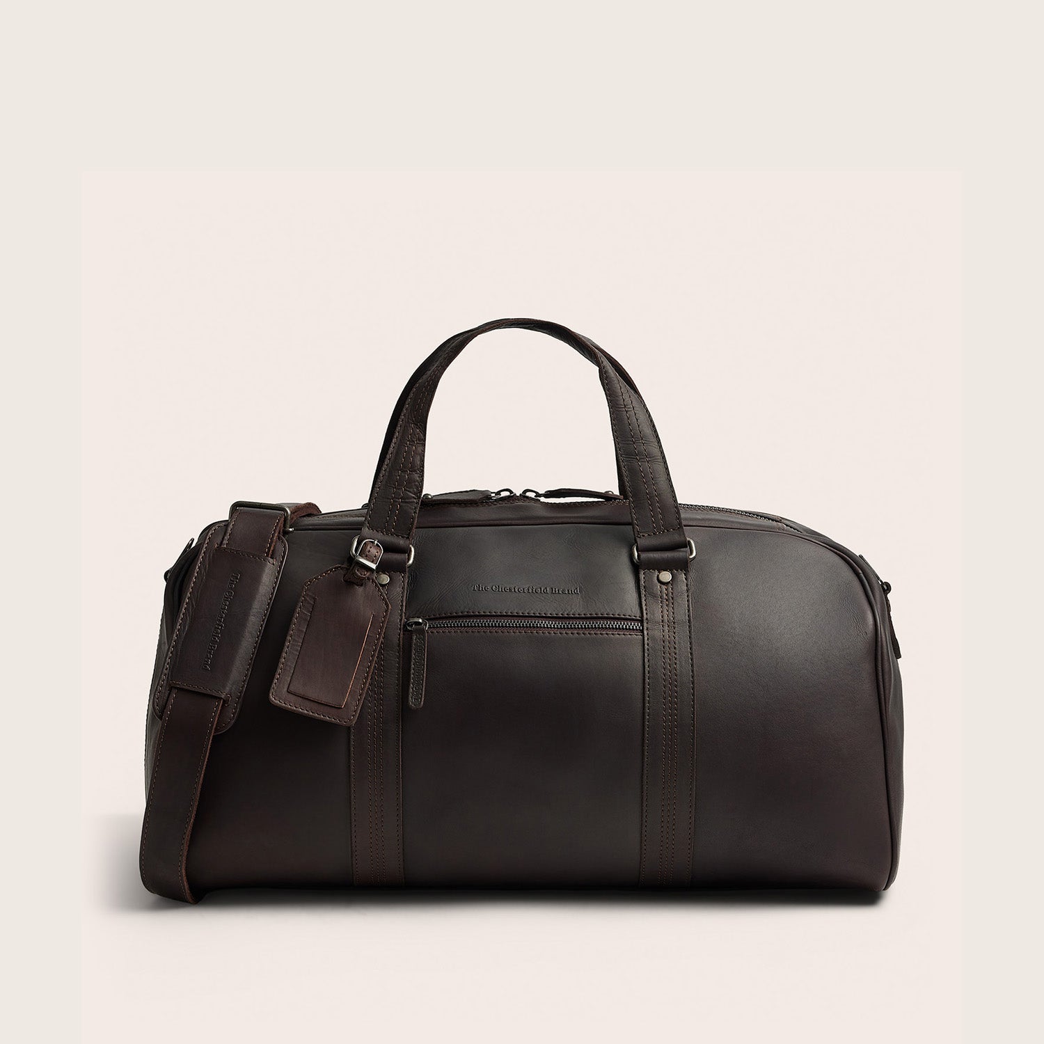 Leather Weekender Bag Brown Rivaro