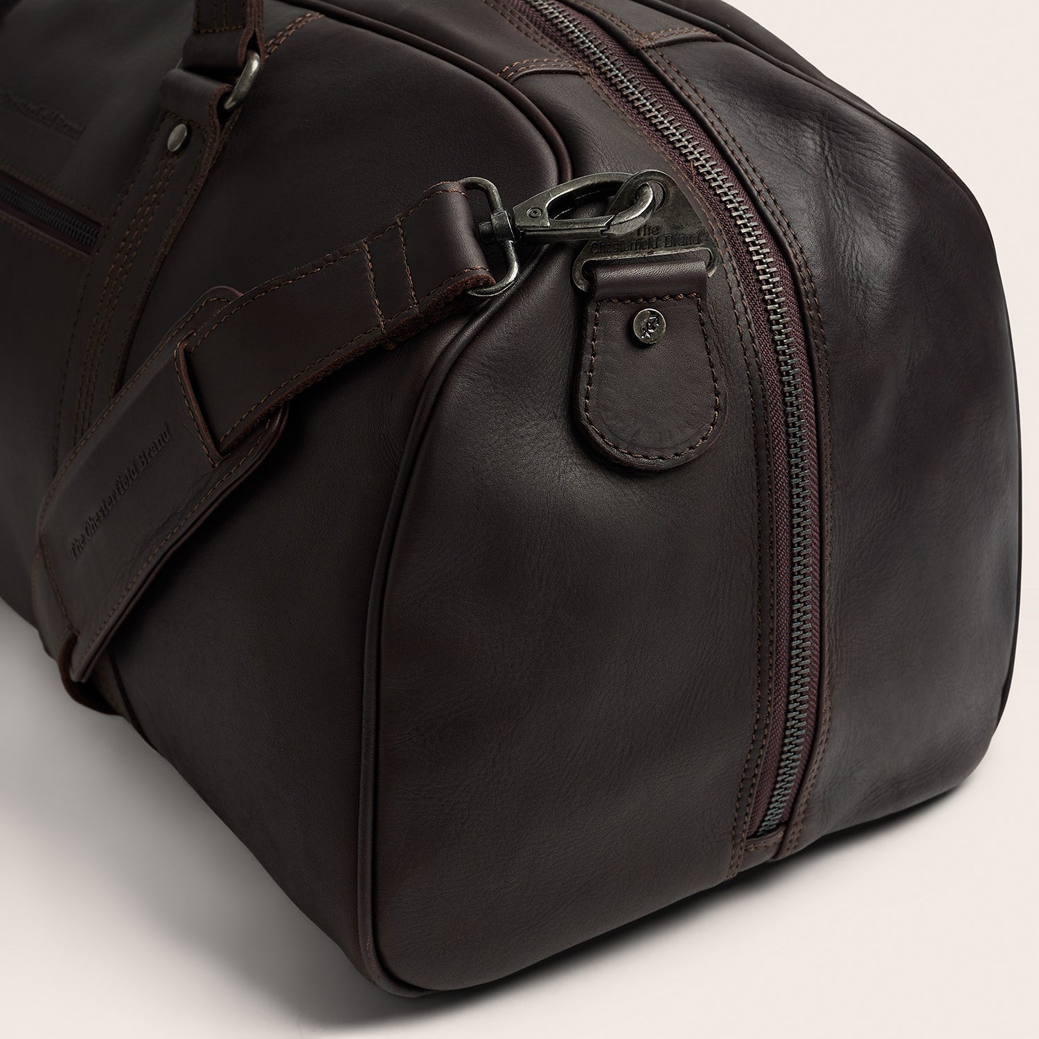Leather Weekender Bag Brown Rivaro