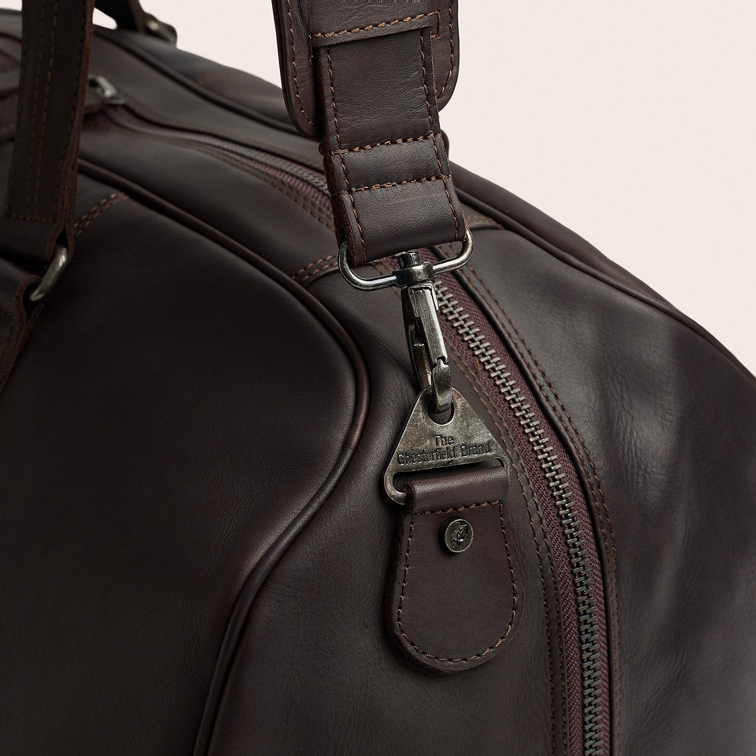 Leather Weekender Bag Brown Rivaro