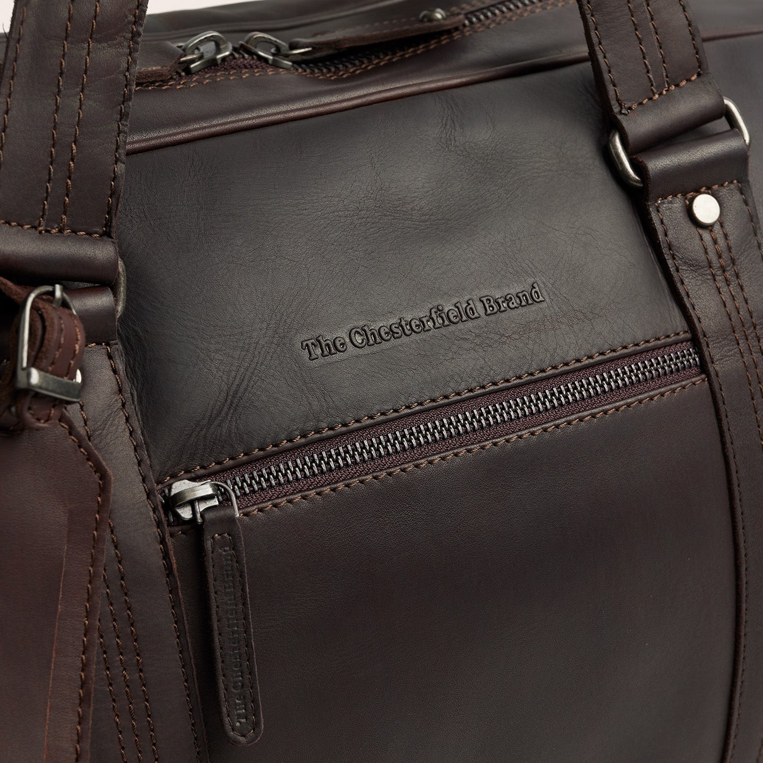 Leather Weekender Bag Brown Rivaro