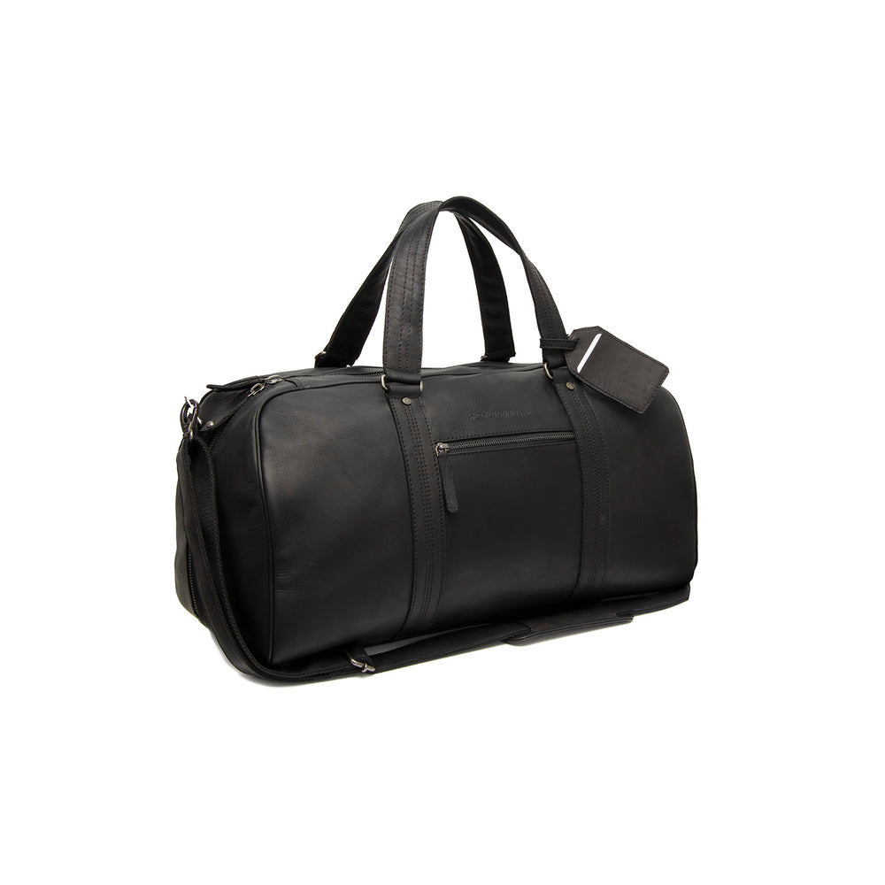 Leather Weekender Bag Black Rivaro
