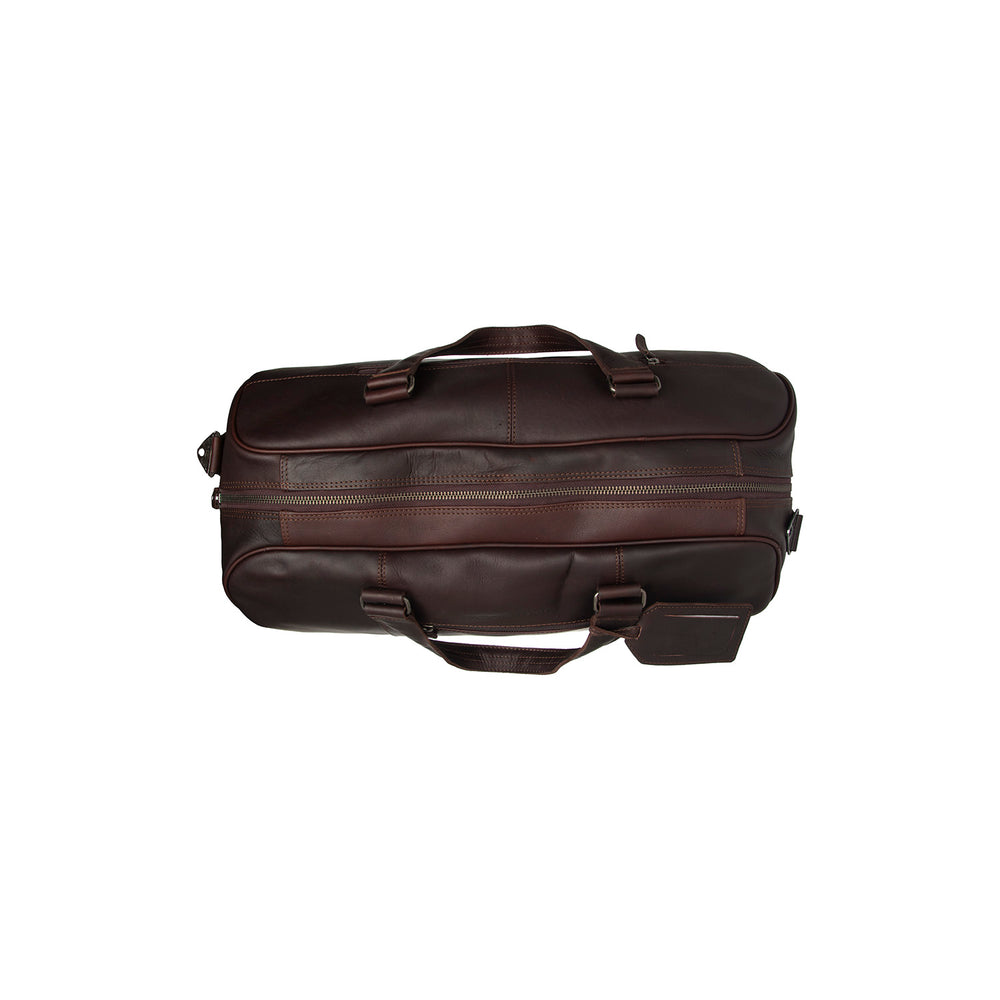 Leather Weekender Bag Brown Rivaro